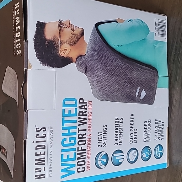 HomeMedics Weighted comfort wrap with vibration & soothing heat. - Picture 4 of 6